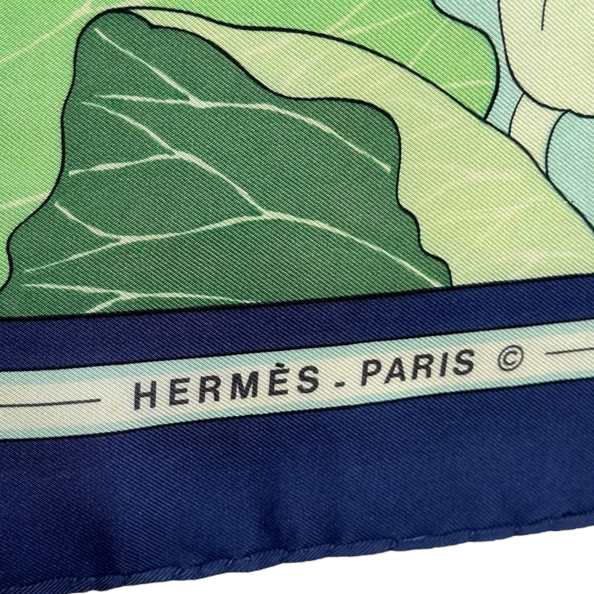Fleurs de lotus - FOULARD HERMES 90 CM