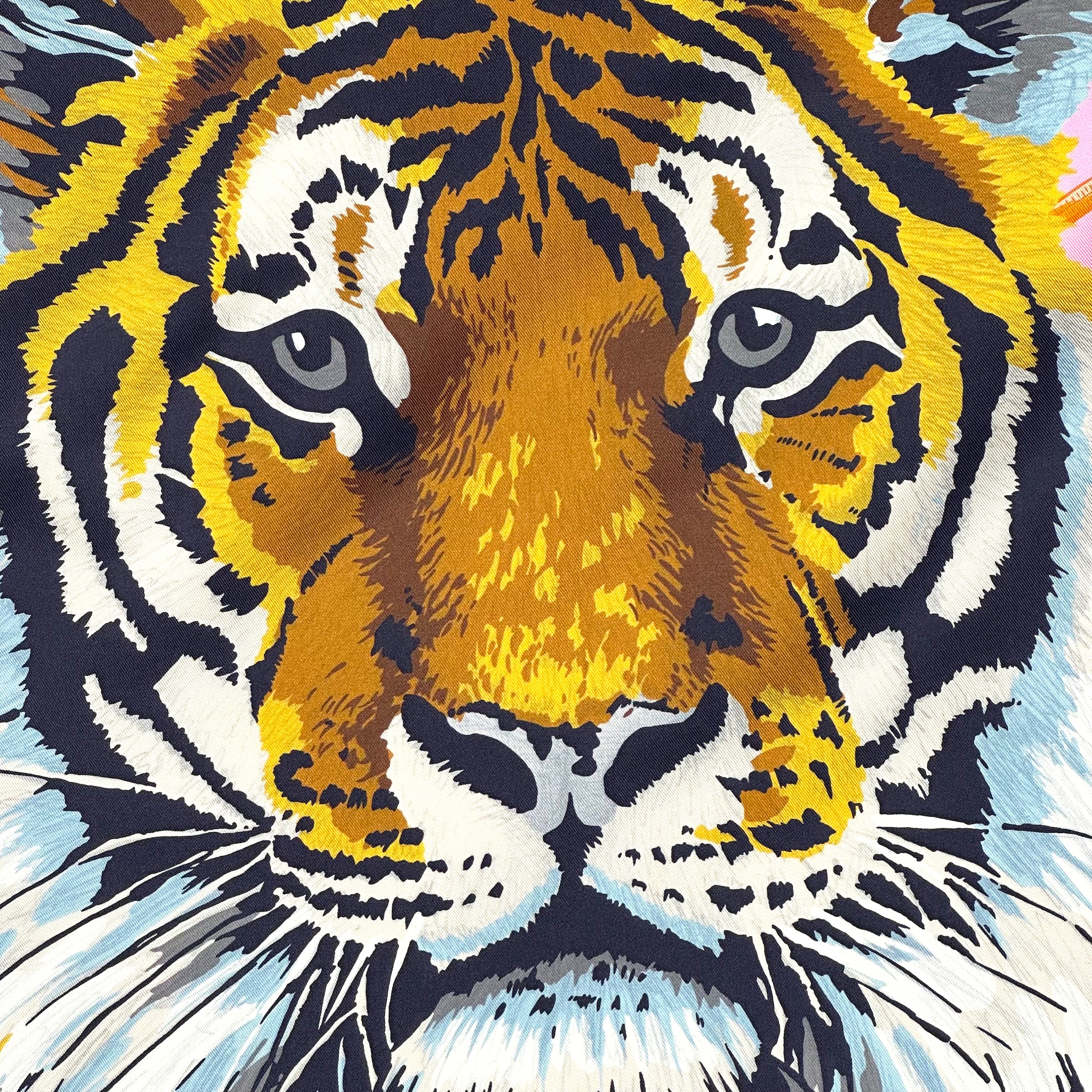 Royal Tiger - HERMES SCARF 90 cm - DOUBLE-SIDED