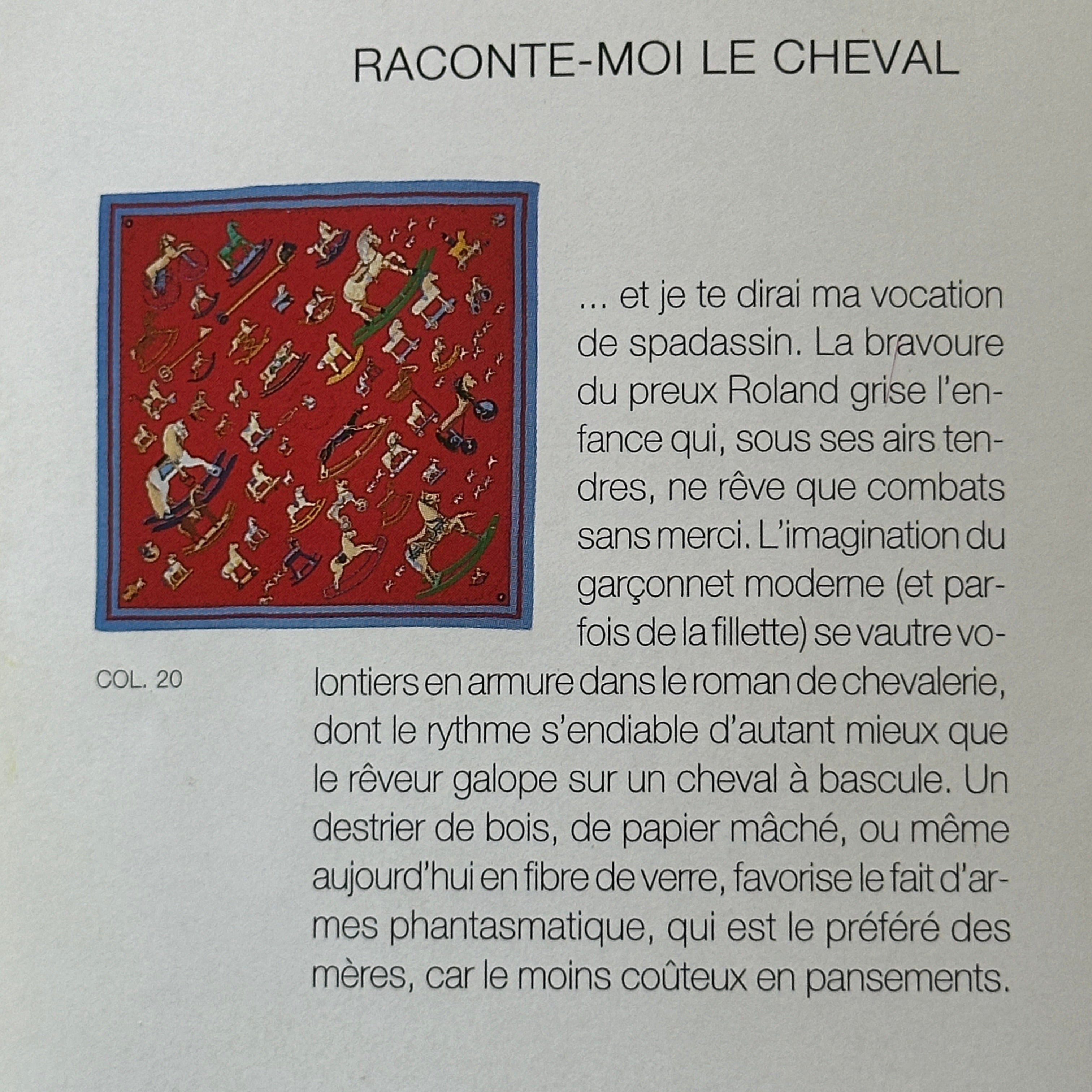Raconte moi le cheval - FOULARD HERMES 90CM