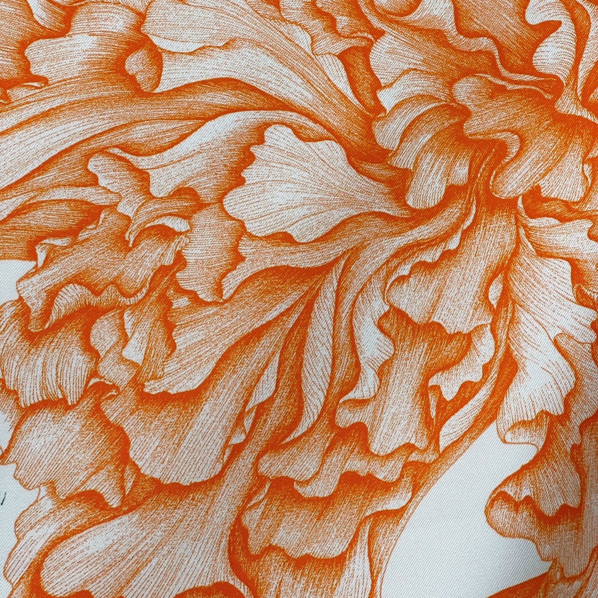 À l'ombre des pivoines - FOULARD HERMES 90 - Carré Society