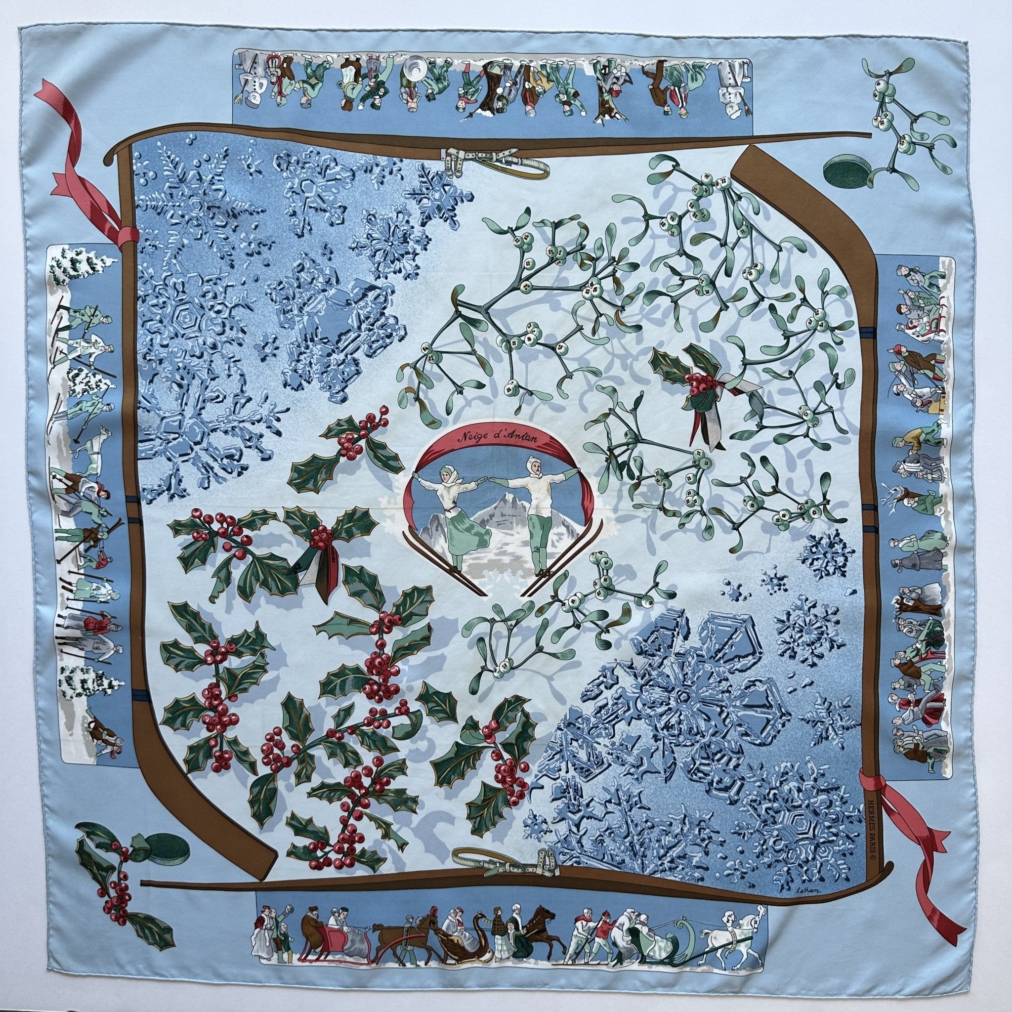 Neige d'antan - FOULARD HERMES 90 CM