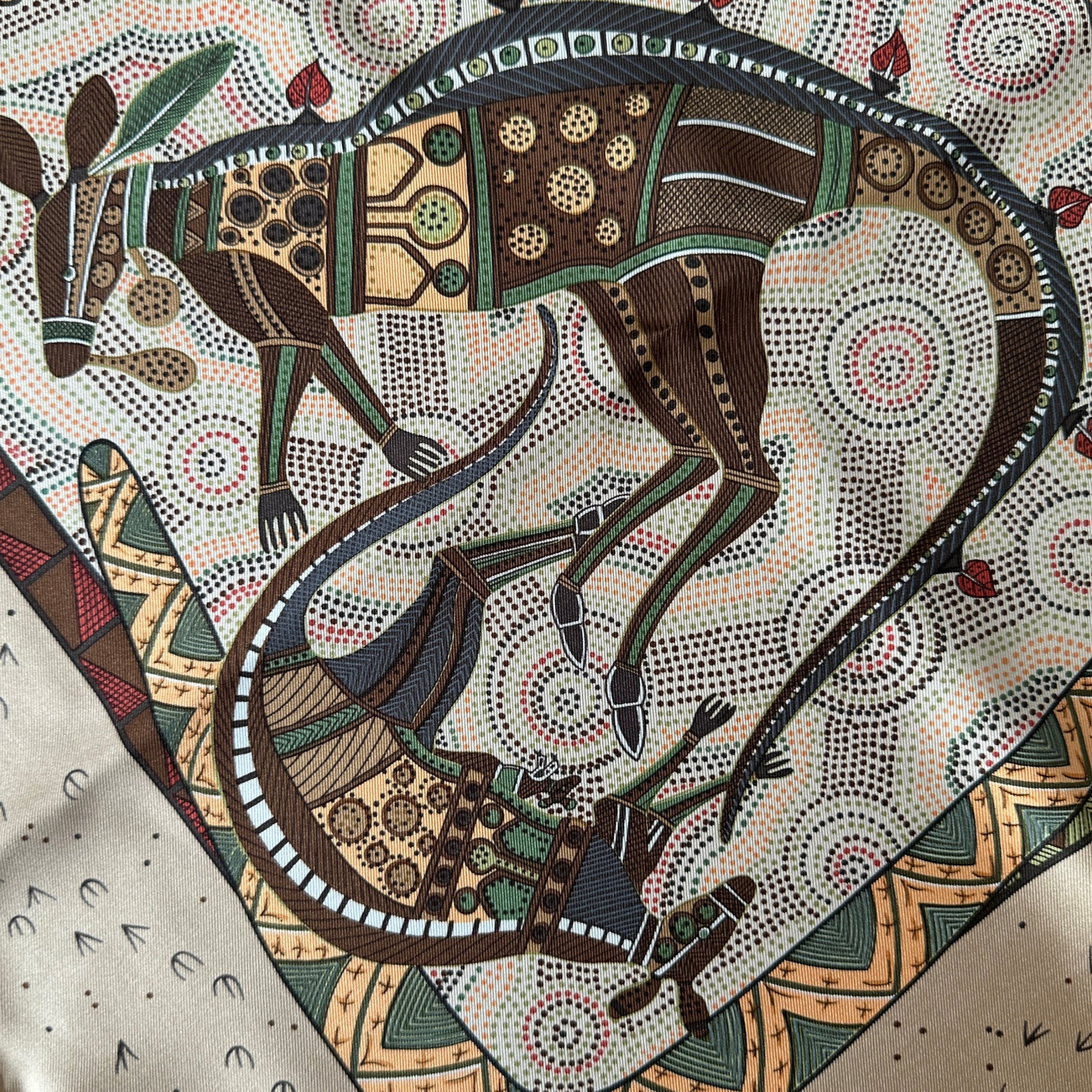 Rêve d'Australie - FOULARD HERMES 90CM