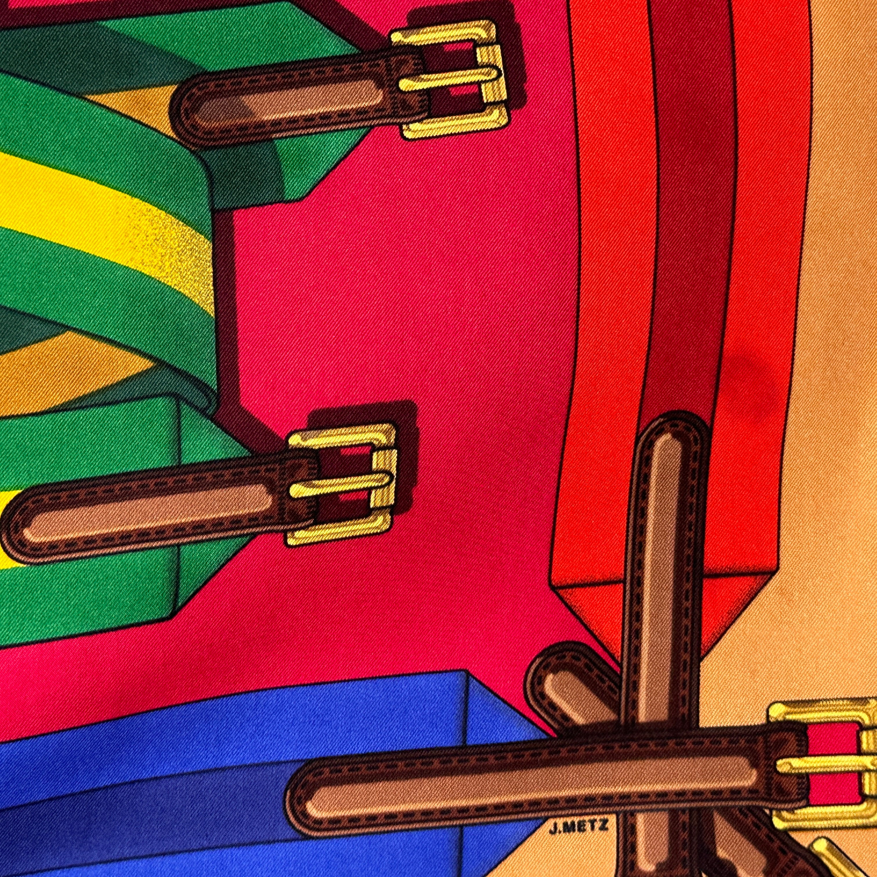 détail du dessin du foulard Sangles