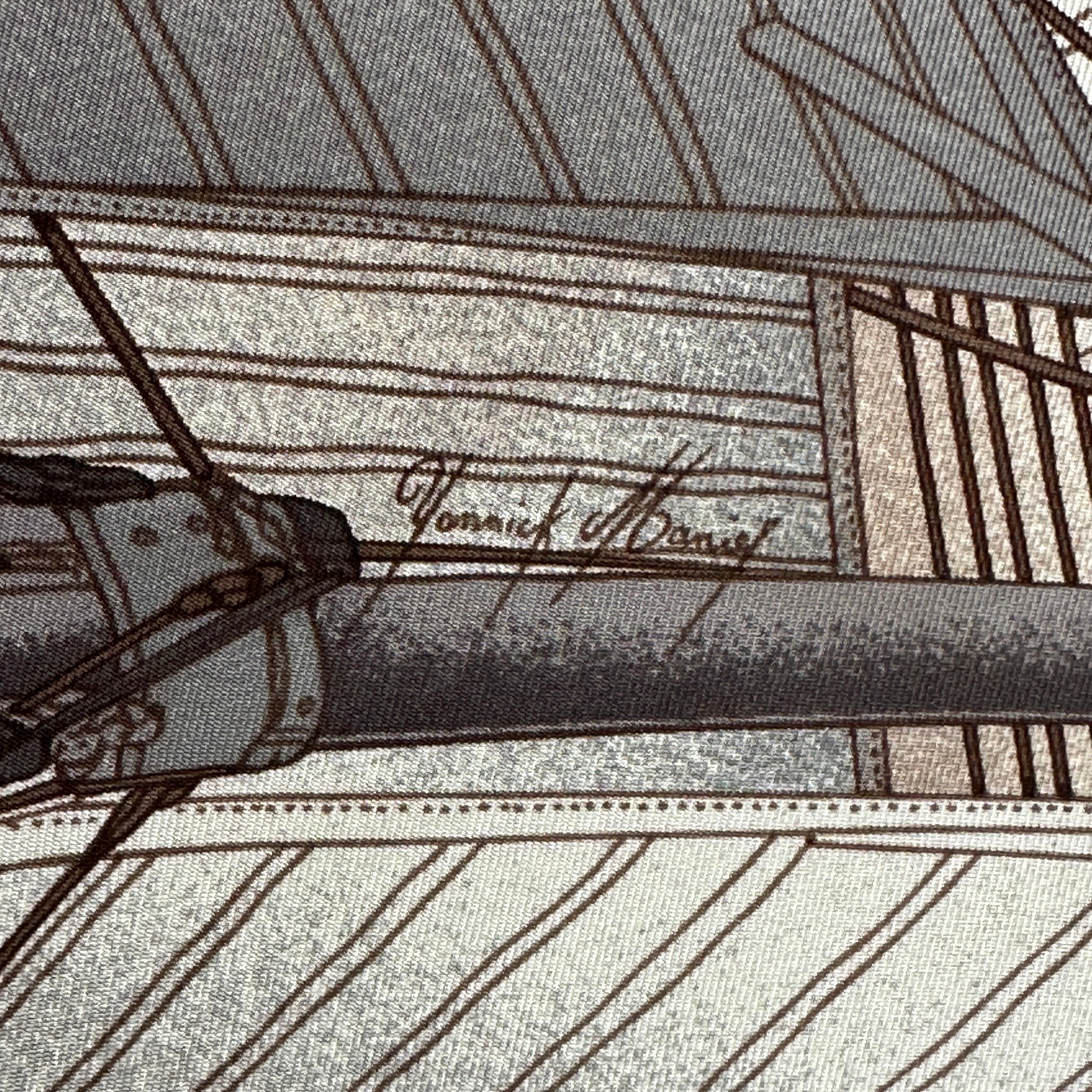 Vent portant II (détail) - FOULARD HERMÈS 90 CM