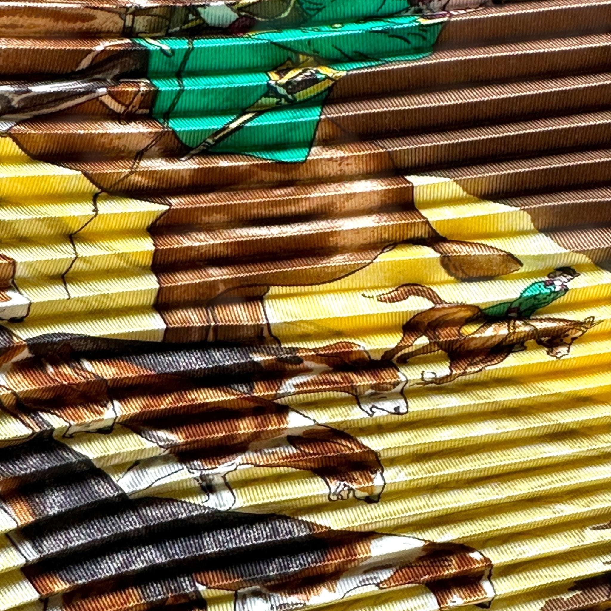 Détail du motif central représentant la scène du “laisser courre”