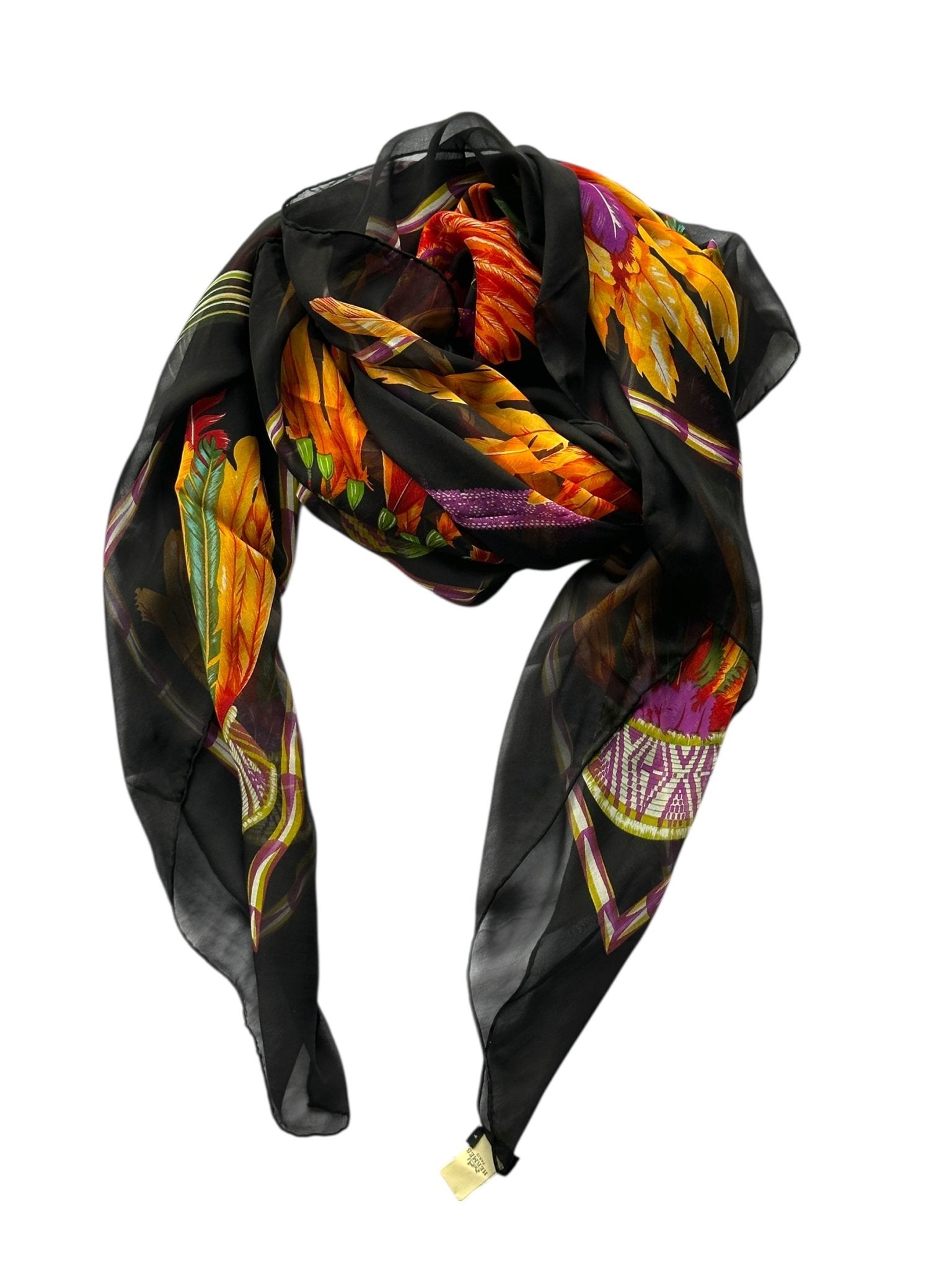 Foulard Hermès Brazil noué 